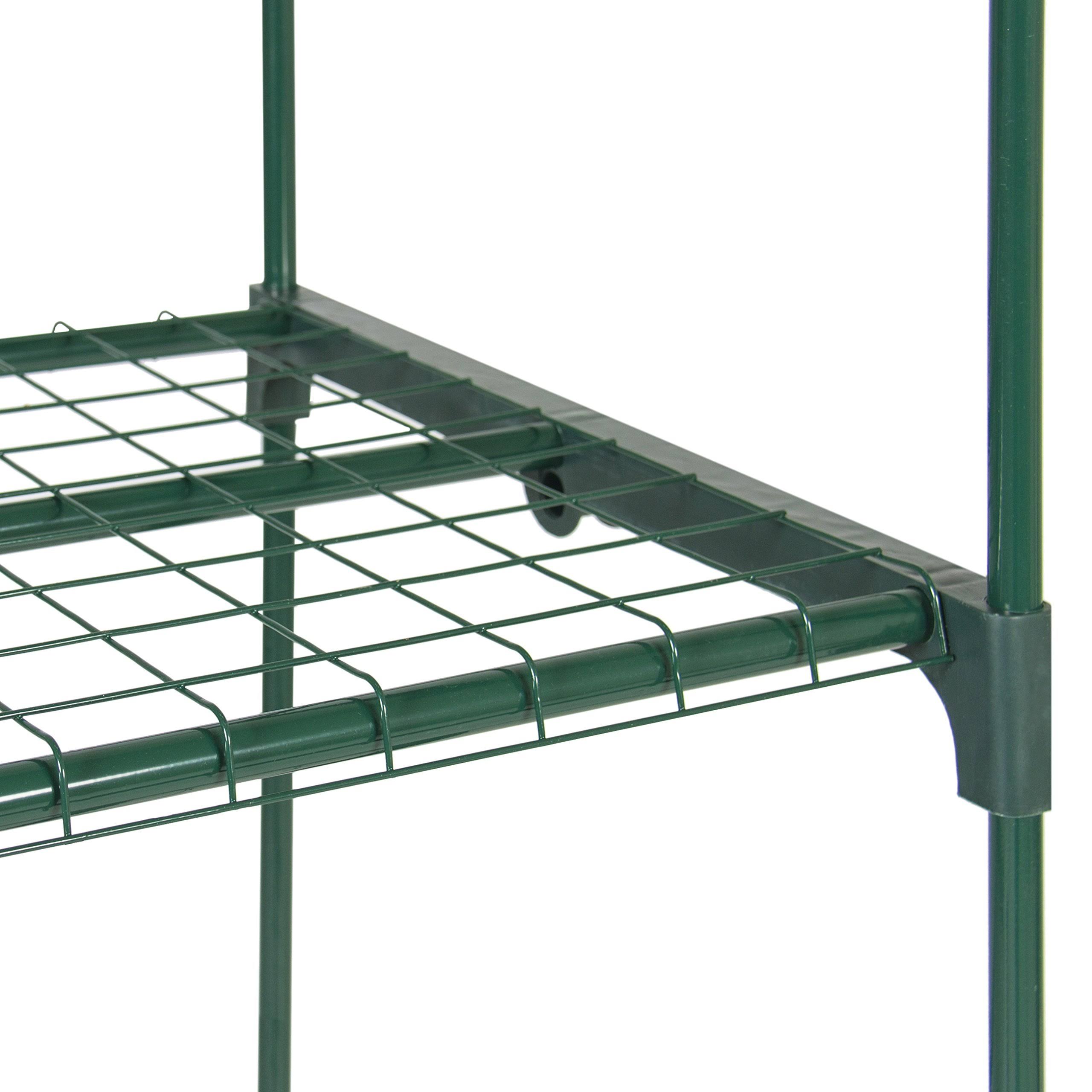 Best Choice Products 4-Tier Mini Greenhouse with Cover and Roll-Up Zipper Door, Green