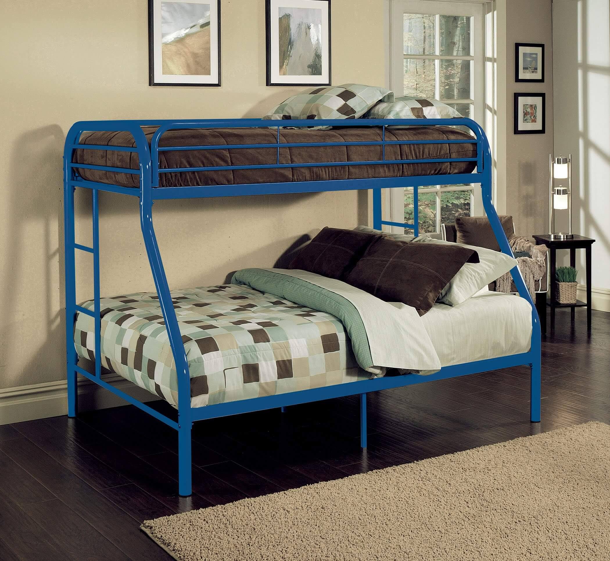 Acme Tritan Full/Bunk Twin Size Bed, Blue, 02053BU