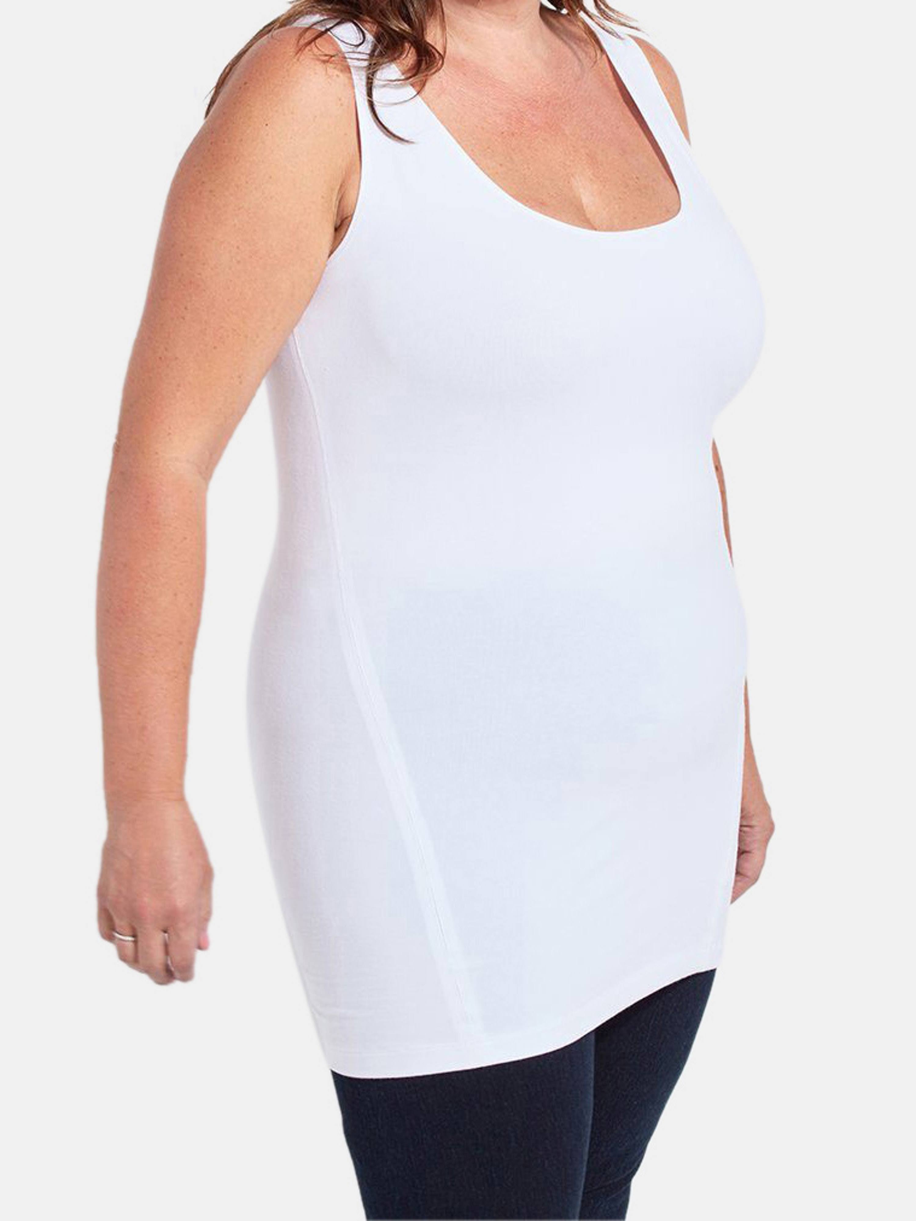 Lysse Anatomical Tank (Plus Size) White Size 3X Womens