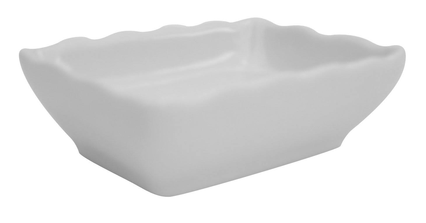CAC SHA-32 3.25x22 Porcelain Sushia Rectangular Sauce Dish/Super White