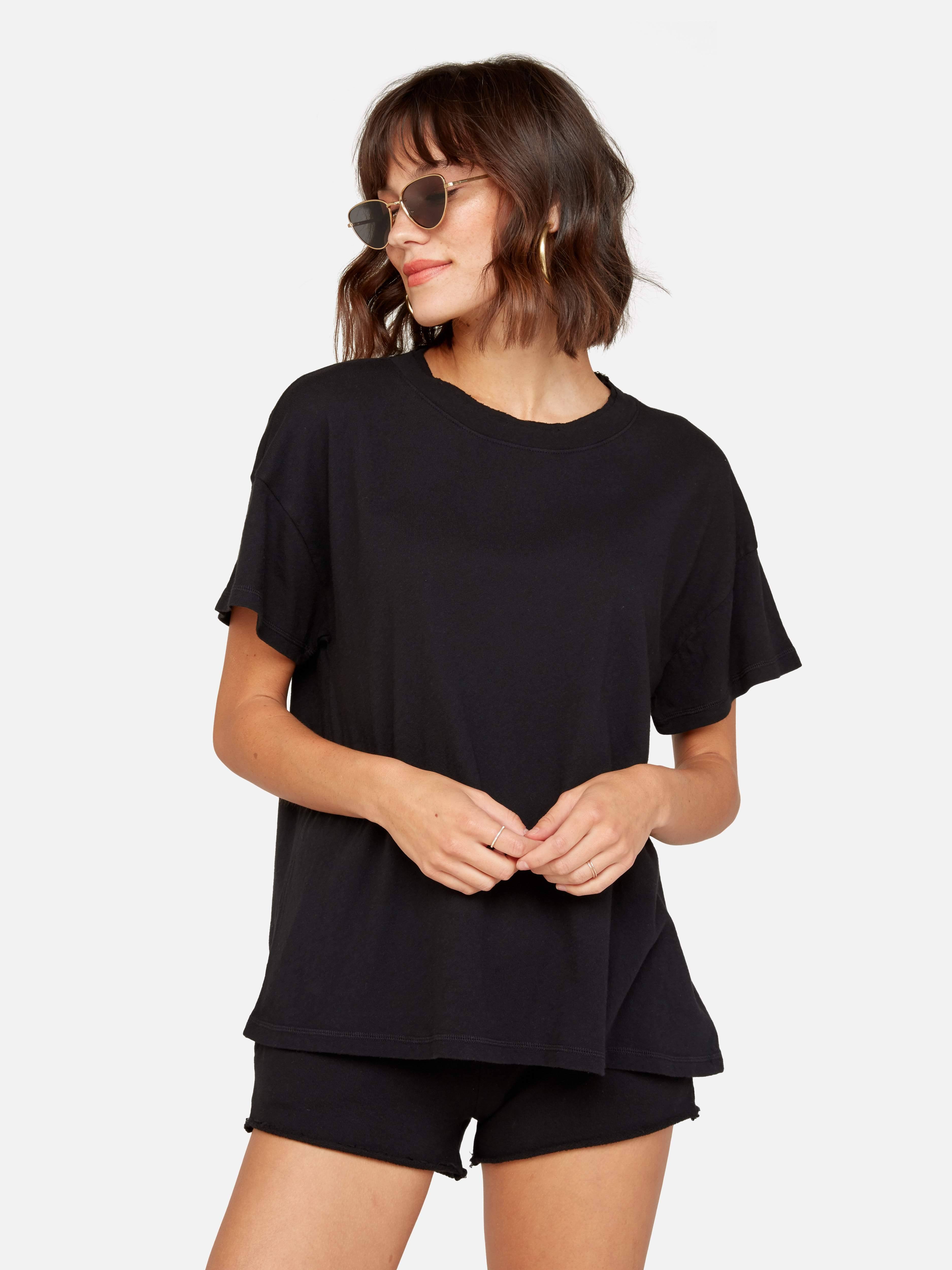 Organic Cotton Vintage Tee Jet Black / Xs