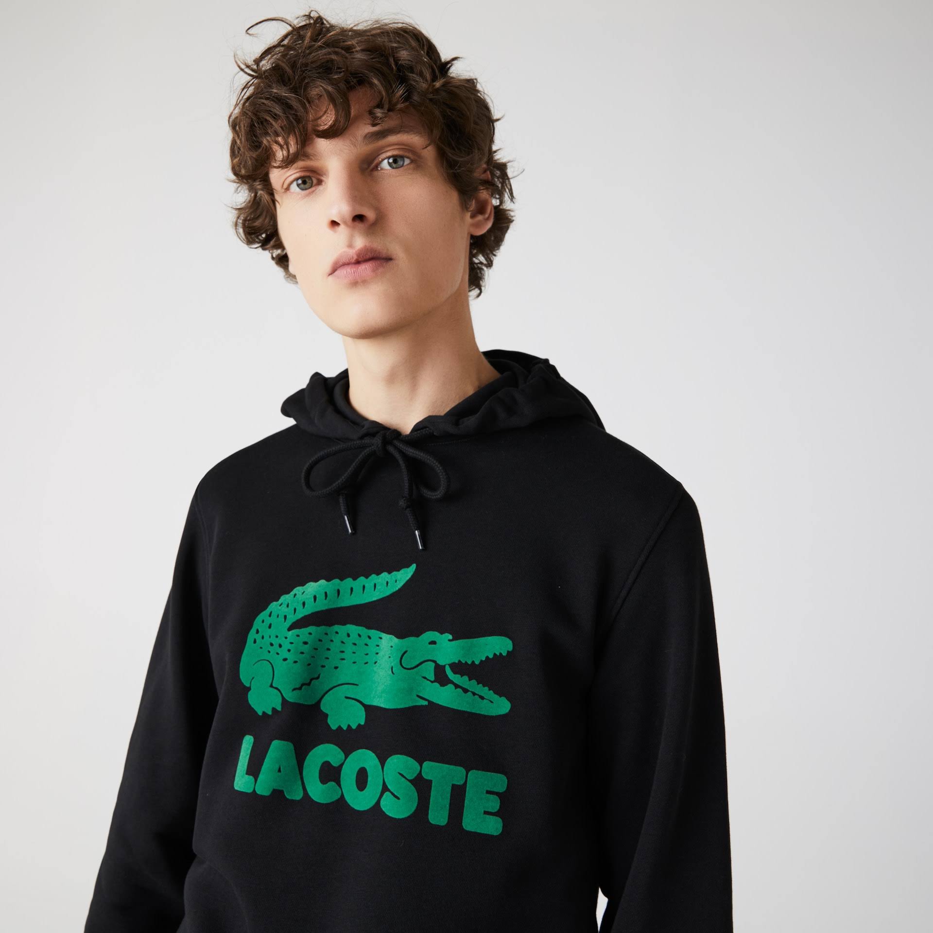 Lacoste Men's Hooded Fleece Sweatshirt with Printed Logo - 3XL - 8