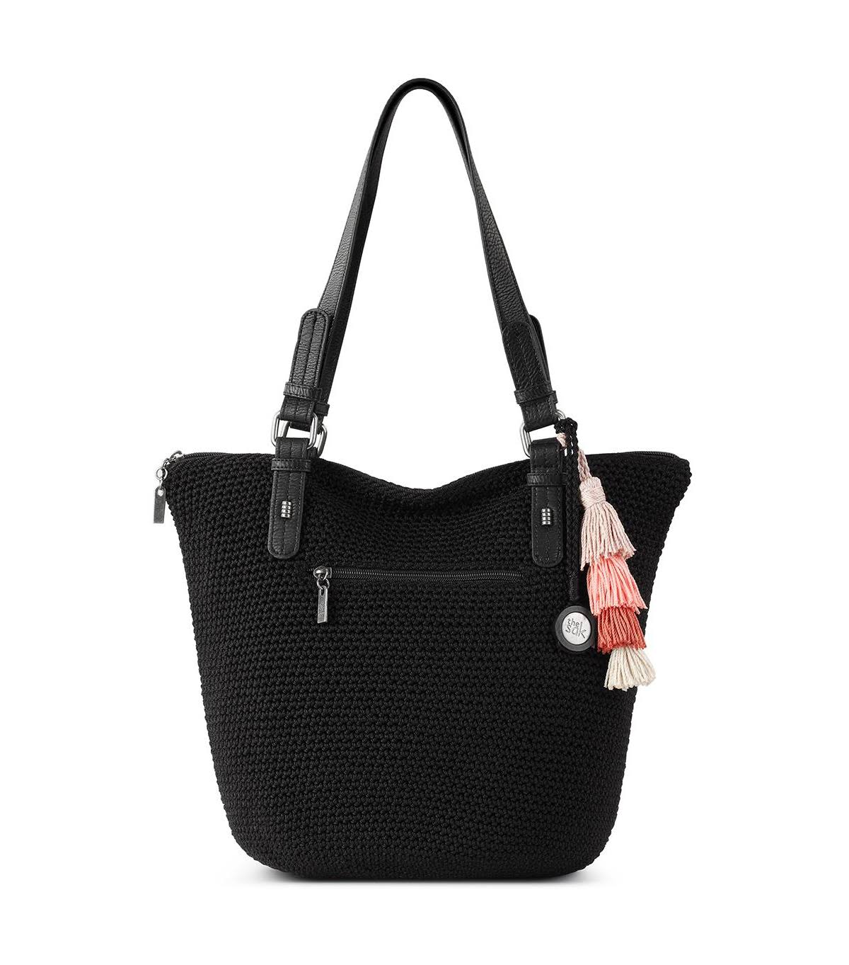 The Sak Silverwood Crochet Shopper Bag | Black