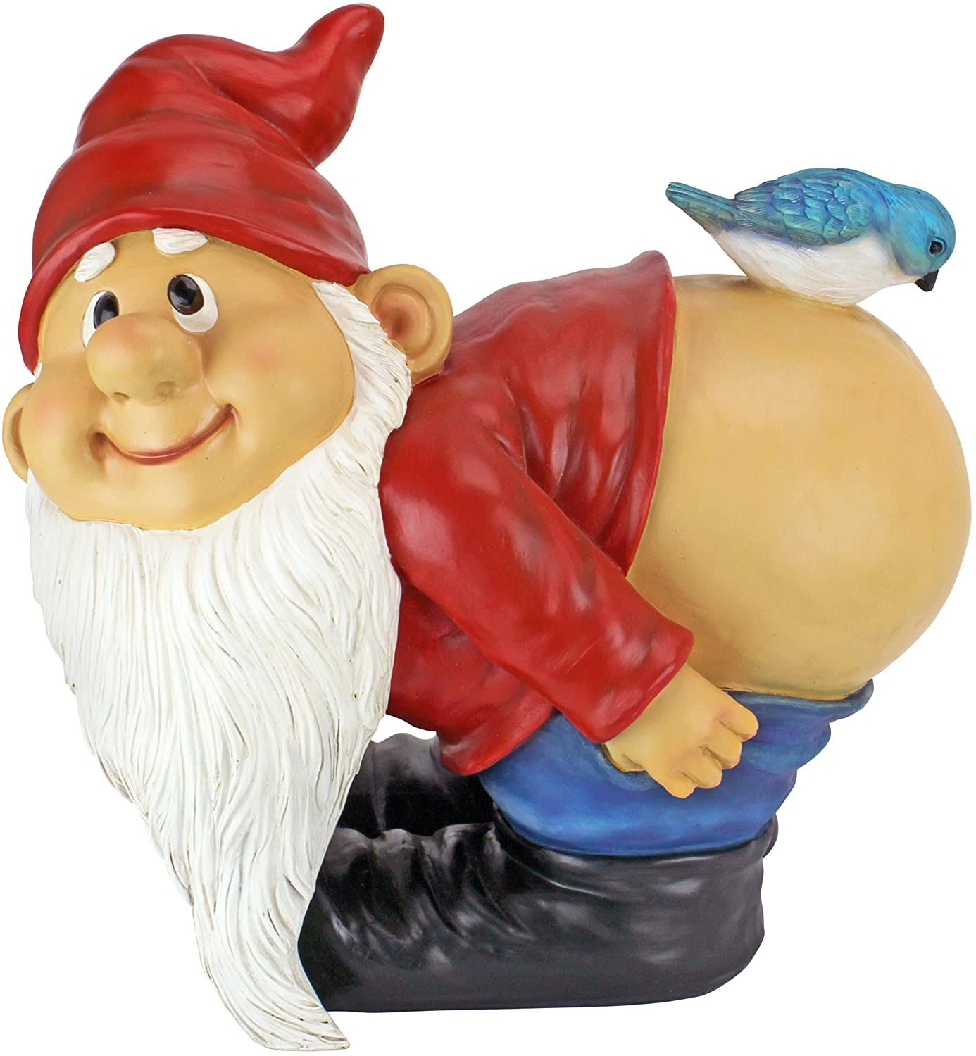 Design Toscano Loonie Moonie Bare Buttocks Garden Gnome Statue, Large