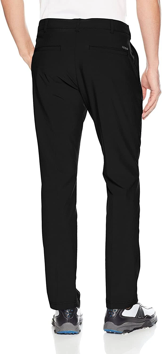 Men's Izod Swingflex Slim-Fit Stretch Performance Golf Pants, Size: 32x32, Black