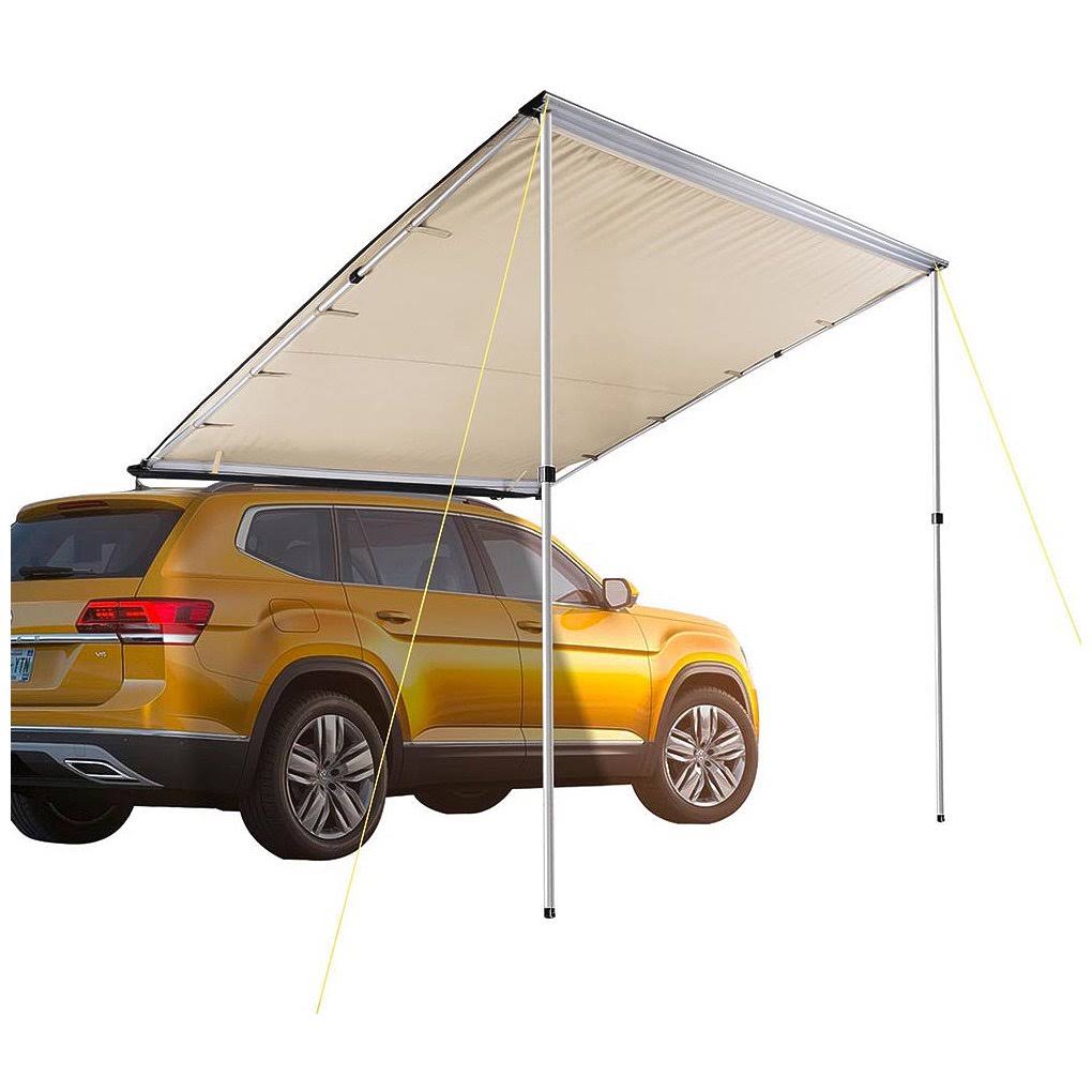 Yescom 8.2x8.2& Car Side Awning Rooftop Pull Out Tent Shelter Pu2000Mm UV50+ Shade SUV Outdoor Camping Travel Beige