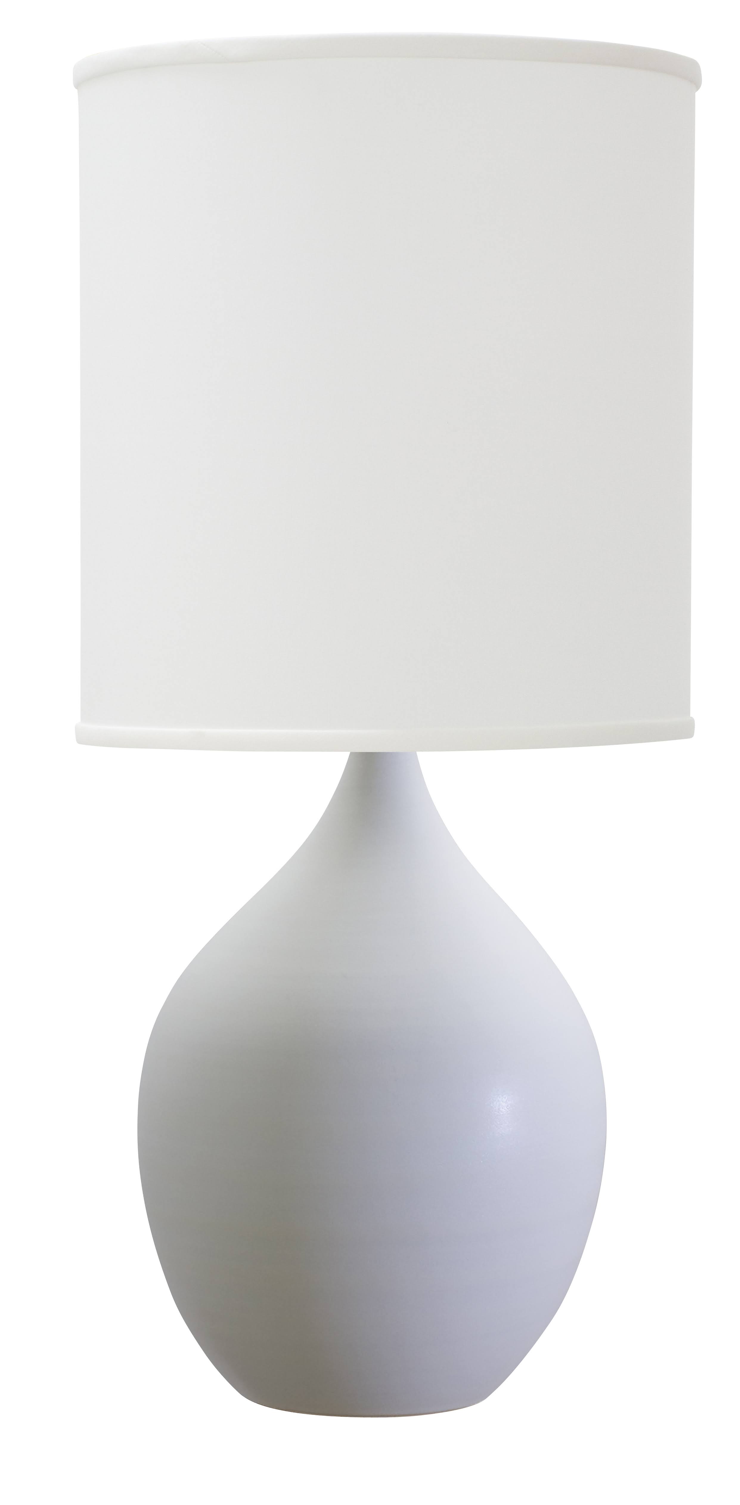 House of Troy Scatchard 24x22 Stoneware Table Lamp, White Matte - GS301-WM