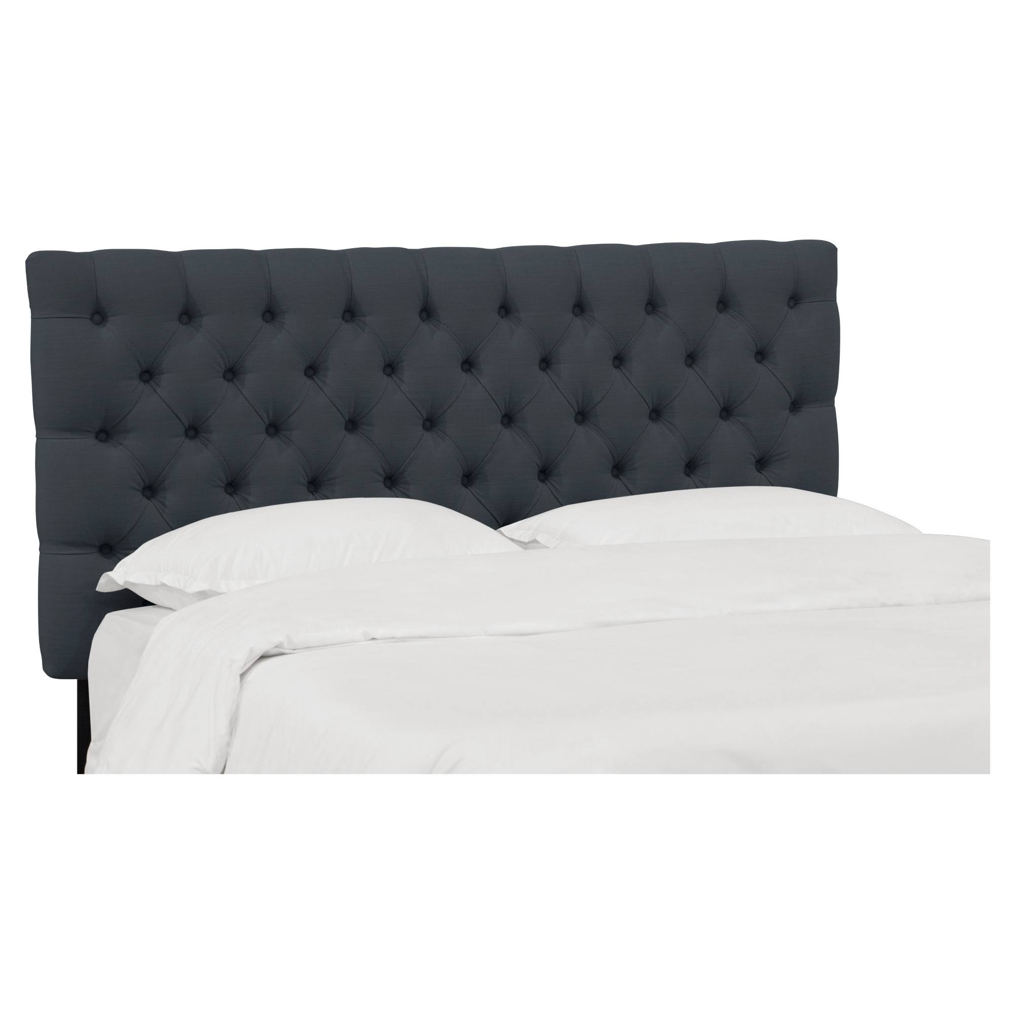 Twin Tufted Headboard - Linen Ink - Nate Berkus