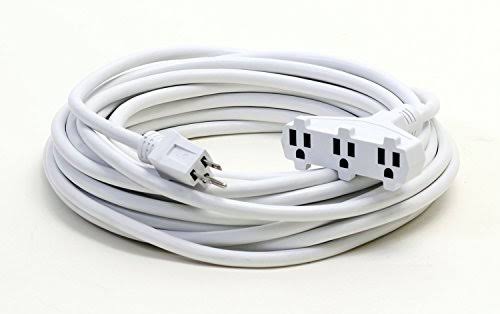 Milspec Industries MILSPE-D15613100 ProPower Tri-Tap Cordset 12-3 AC Extension Cord White - 100 ft.