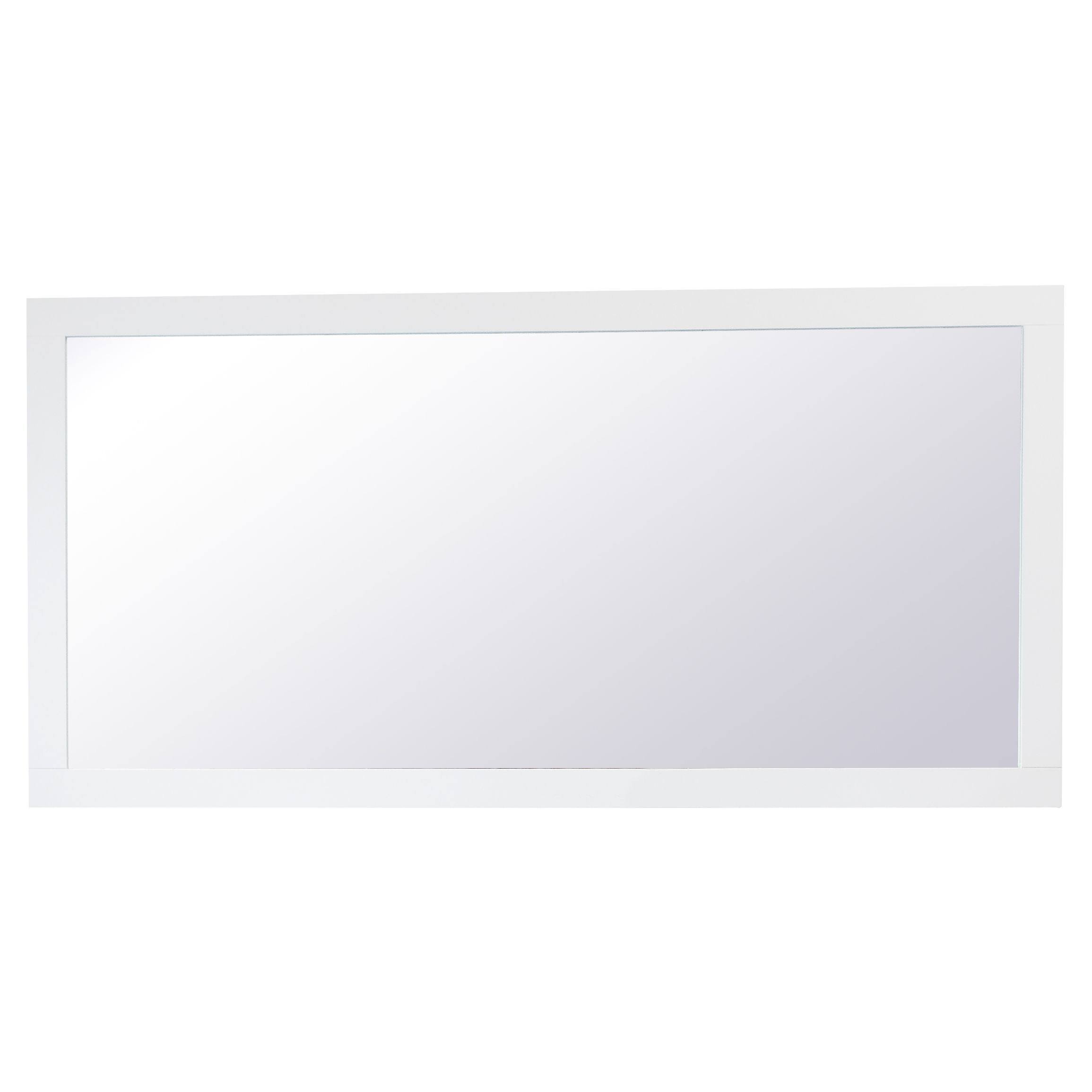 Elegant VM27236WH Aqua Rectangle Vanity Mirror 72 inch in White