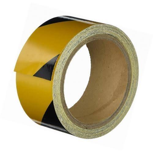 Heskins, REF35D, Reflective Hazard Black / Yellow Tape, 35 in x 33 ft