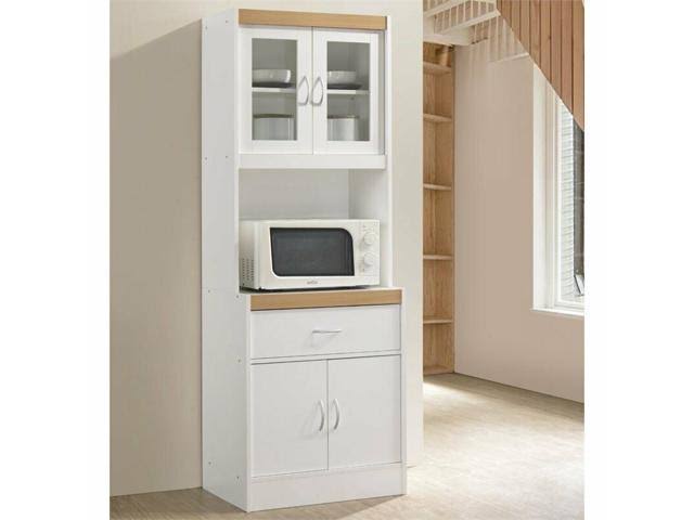V.I.P. Pemberly Row Kitchen Cabinet in White, Size: 86