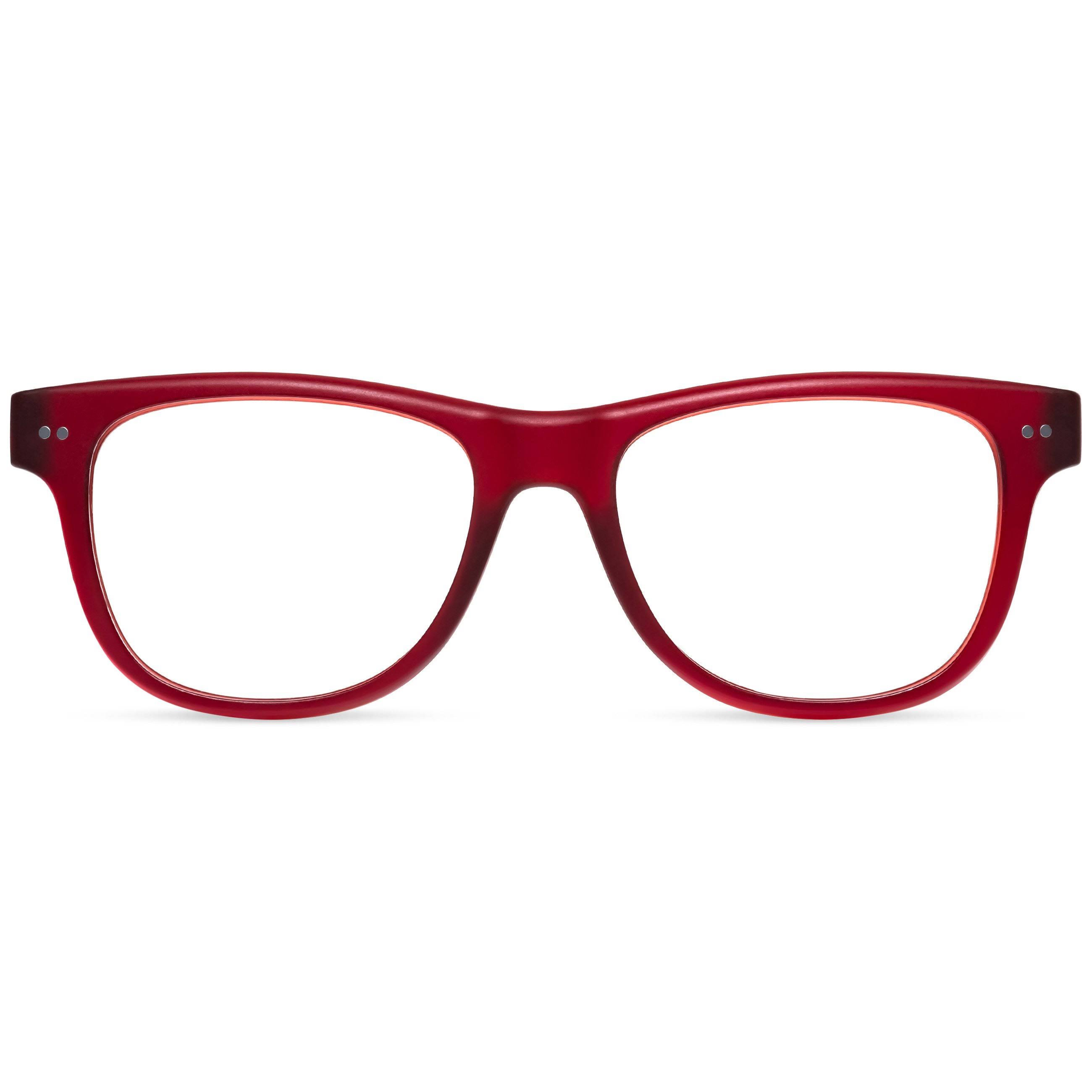 Red Reading Glasses +1.0 to +2.5 for Men and Women by Look Optic