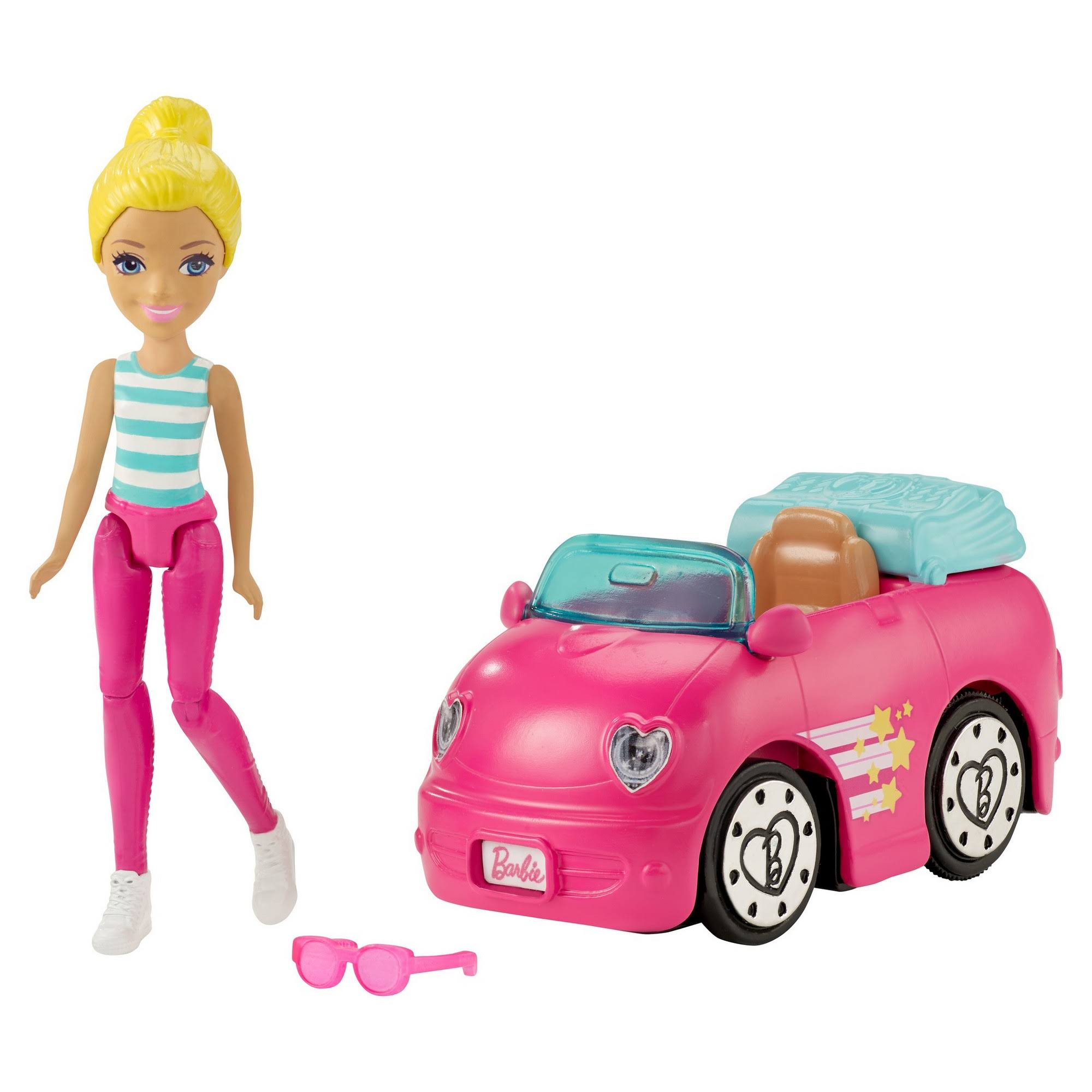 Barbie on The Go Pink Car and Doll