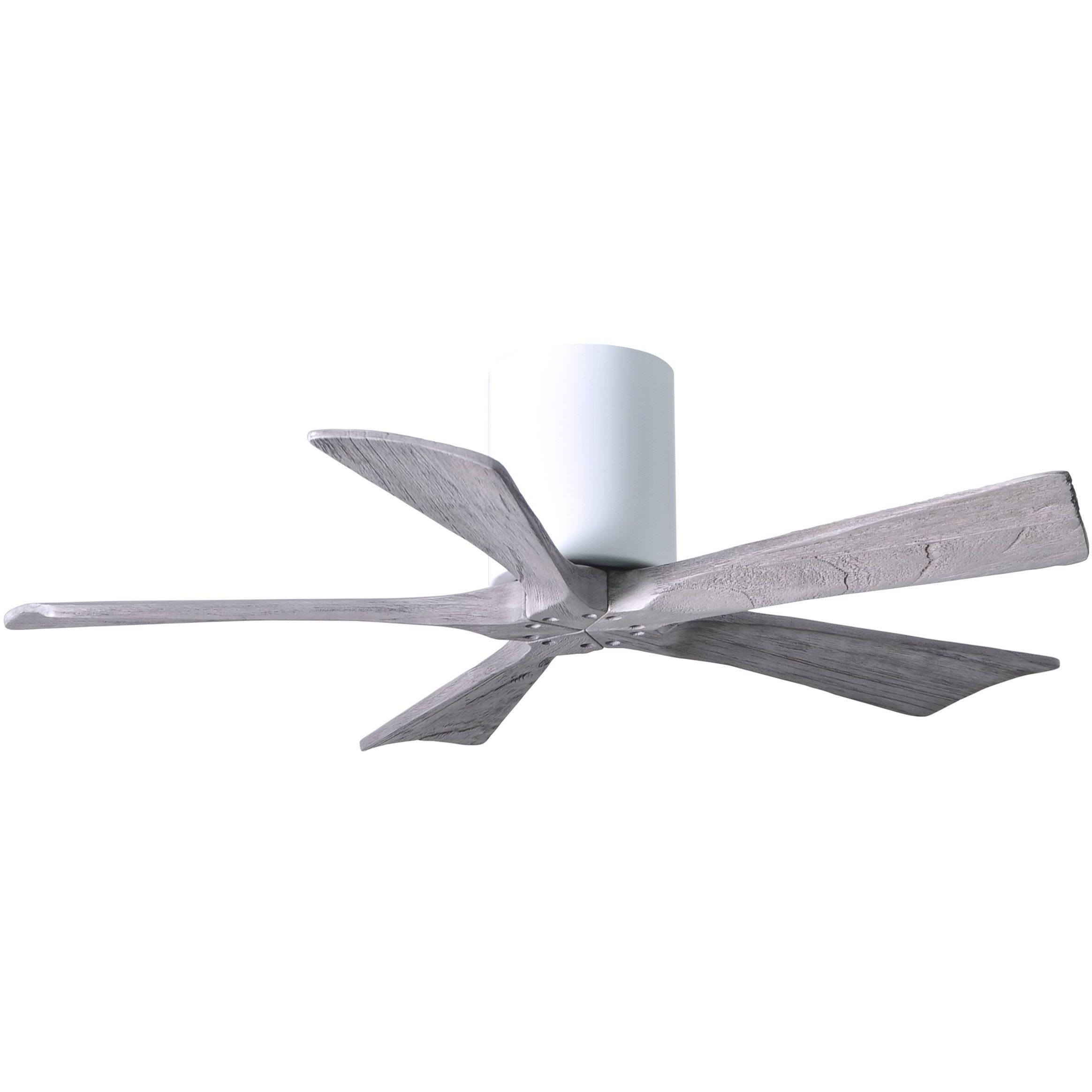 Matthews Fan Company Irene 42 inch Paddle Ceiling Fan in Gloss White 5 Barnwood Tone Blade - IR5H-WH-BW-42