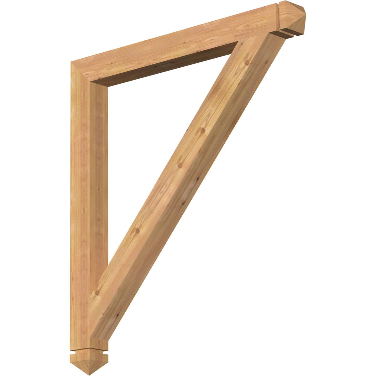 Ekena Millwork 3 1/2x22W x 38x22D x 42x22H Traditional Arts u0026 Crafts Smooth BRACKET, Western Red Cedar