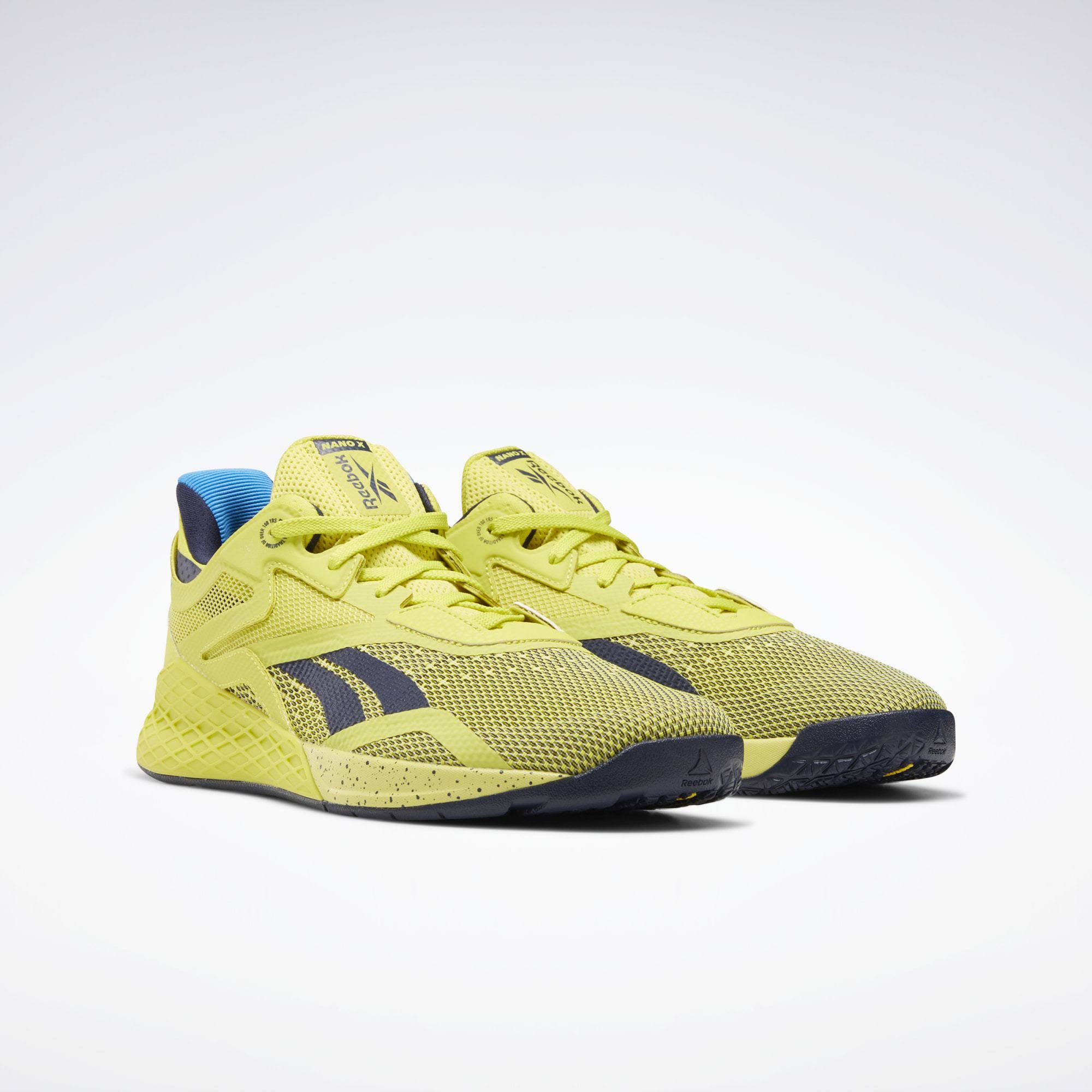 Reebok Nano x - Men's - Chartreuse / Vector Navy / White - 10.5