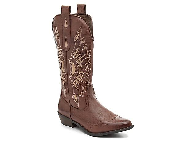 Coconuts Bandera Cowboy Boot - Women's - Dark Brown/Beige