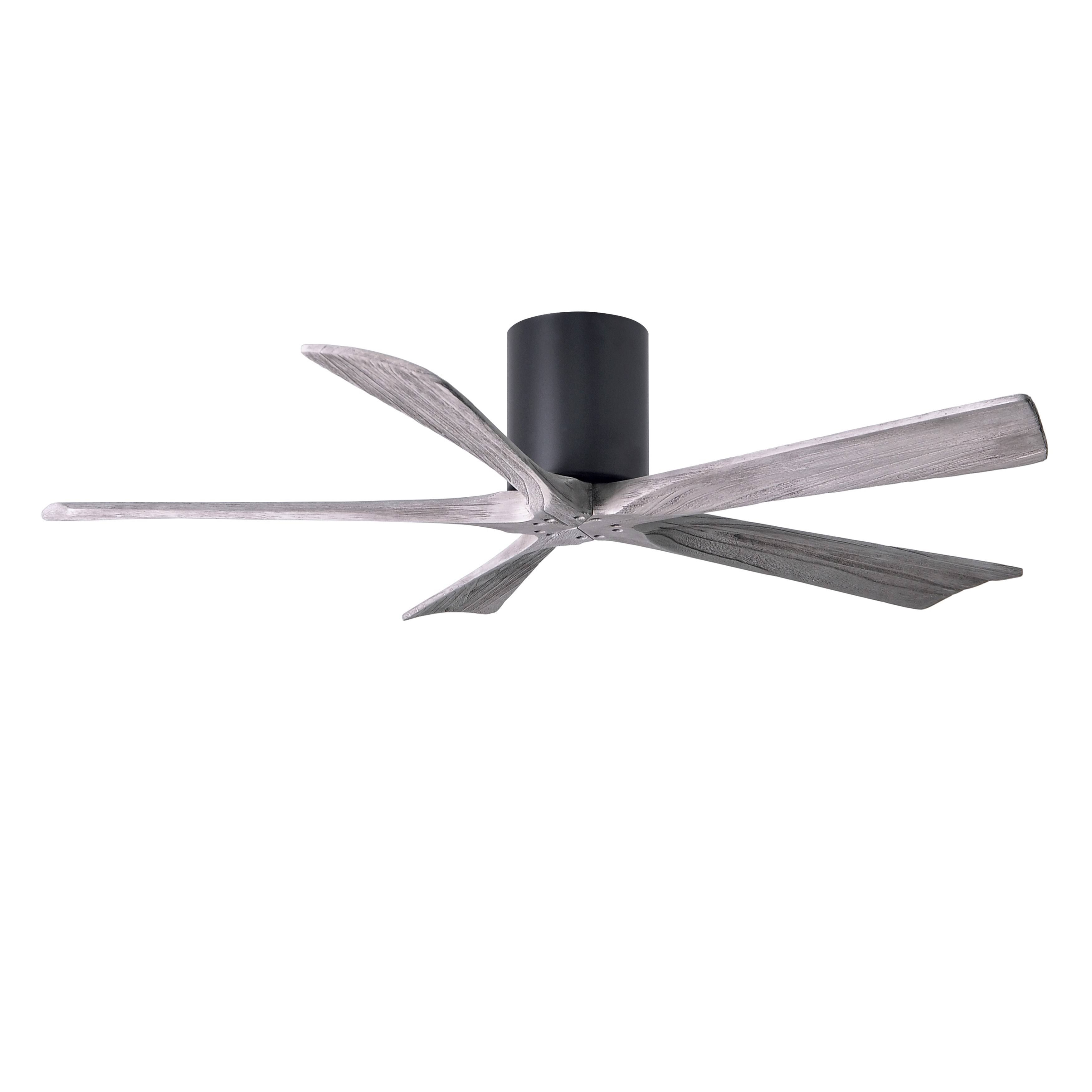 Irene Hugger Ceiling Fan by Matthews Fan Company, Matte Black, IR5H-BK-BW-52