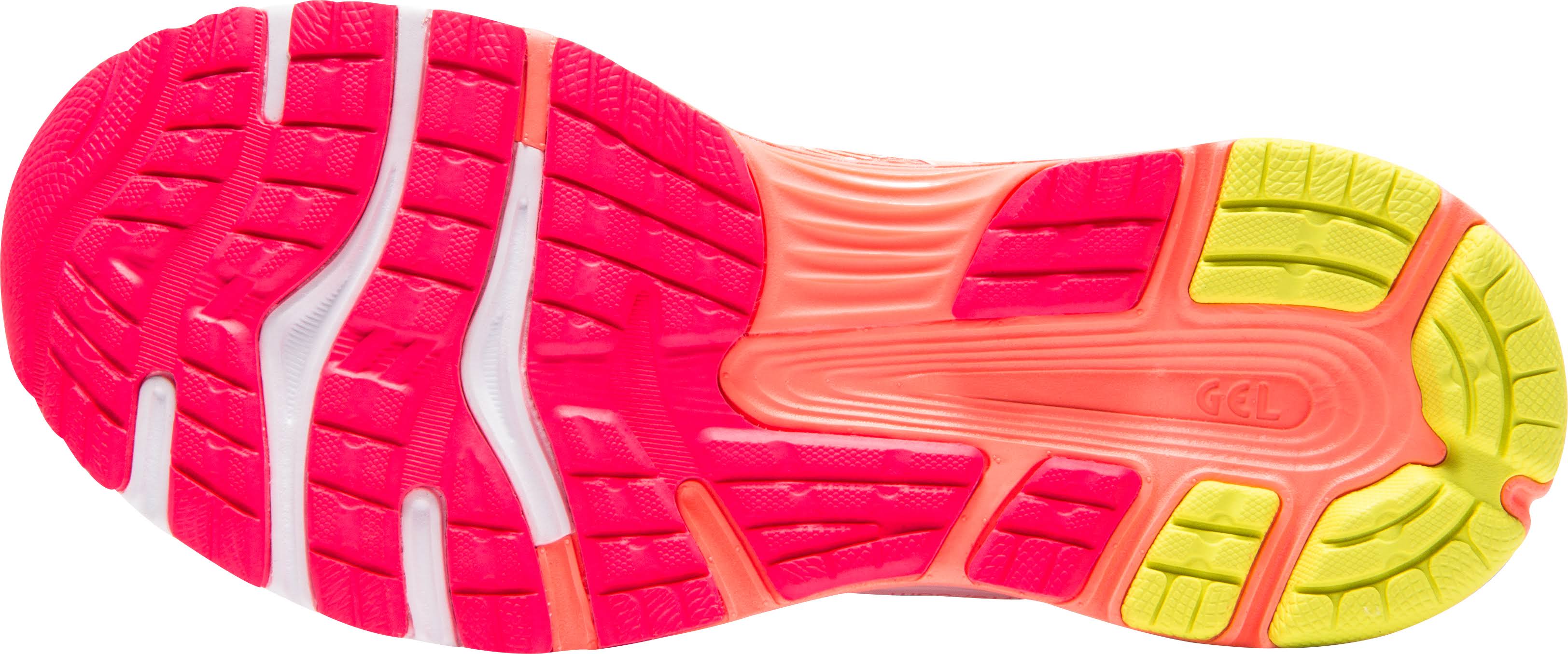 Asics Gel Nimbus 21 Ladies Running Shoes, Size 8, White/Coral