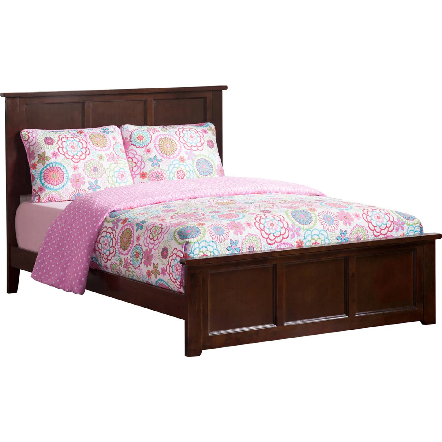 Atlantic Furniture Madison Full Bed with Matching Foot Board in Walnut