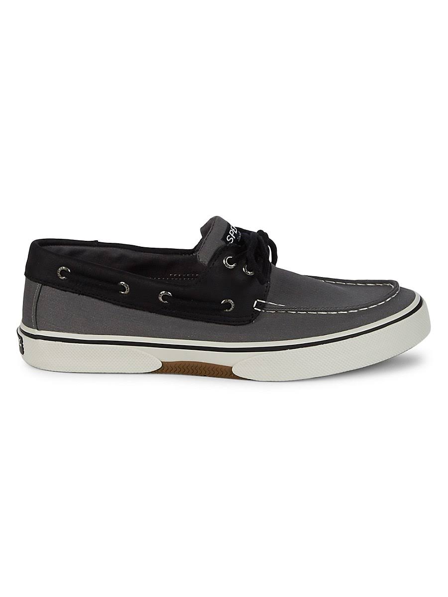 Sperry Men's, Halyard Boat Shoe Grey Black White 11.5 M