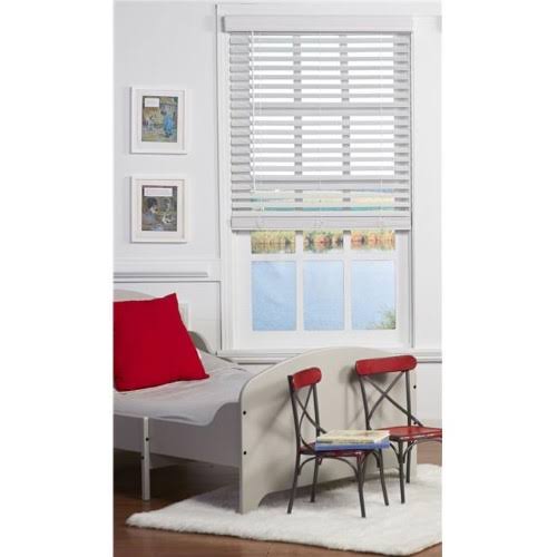 Safe Styles UBJ445X72WT 2 in. Cordless Faux Wood Blind White - 44.5 x 72 in.
