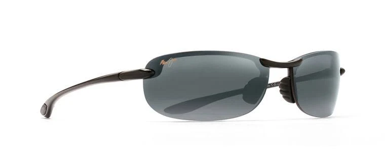 Maui Jim Men&s Makaha 405-02 Black Semi-Rimless Sunglasses