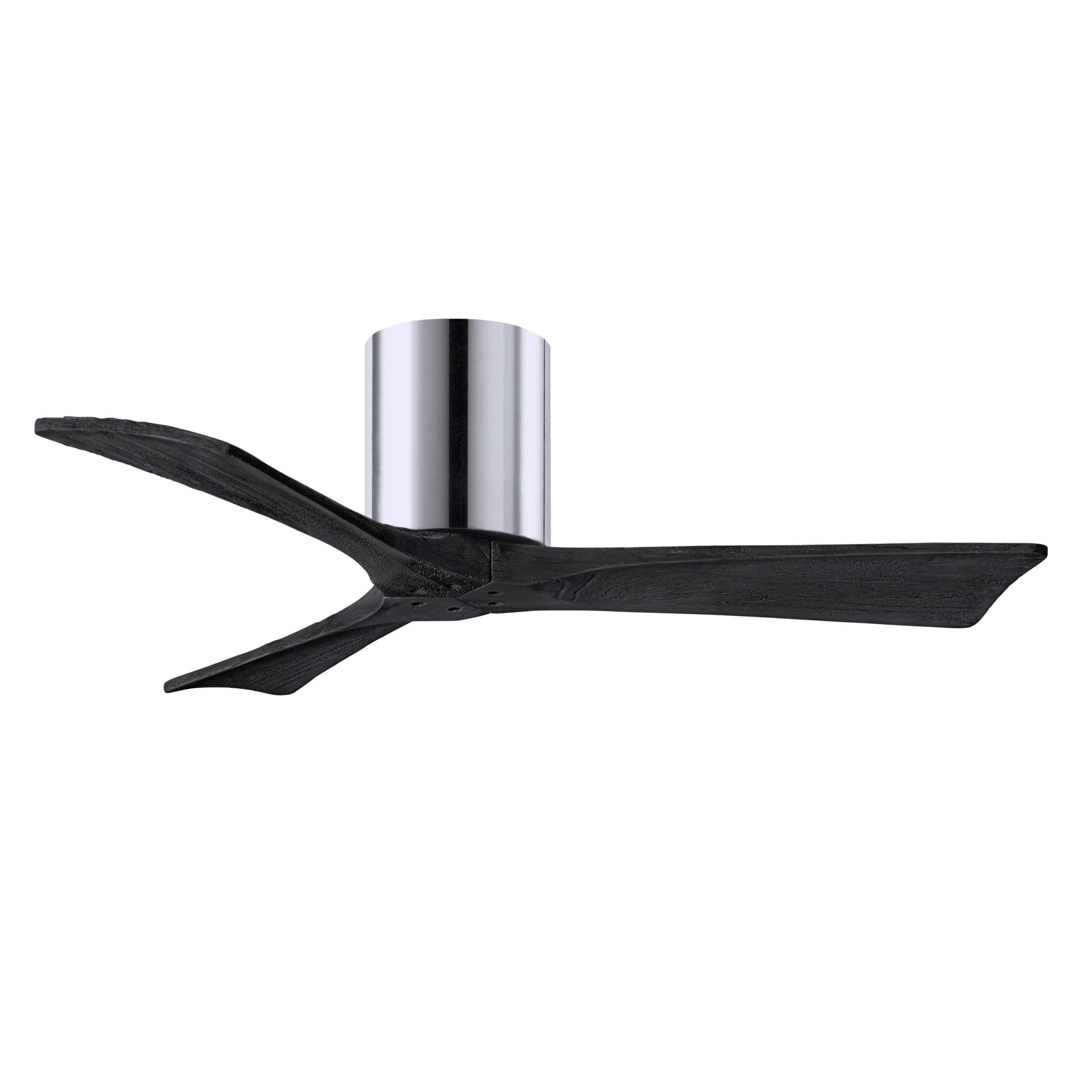 Irene Hugger Ceiling Fan by Matthews Fan Company, Polished Chrome, IR3H-CR-BK-42