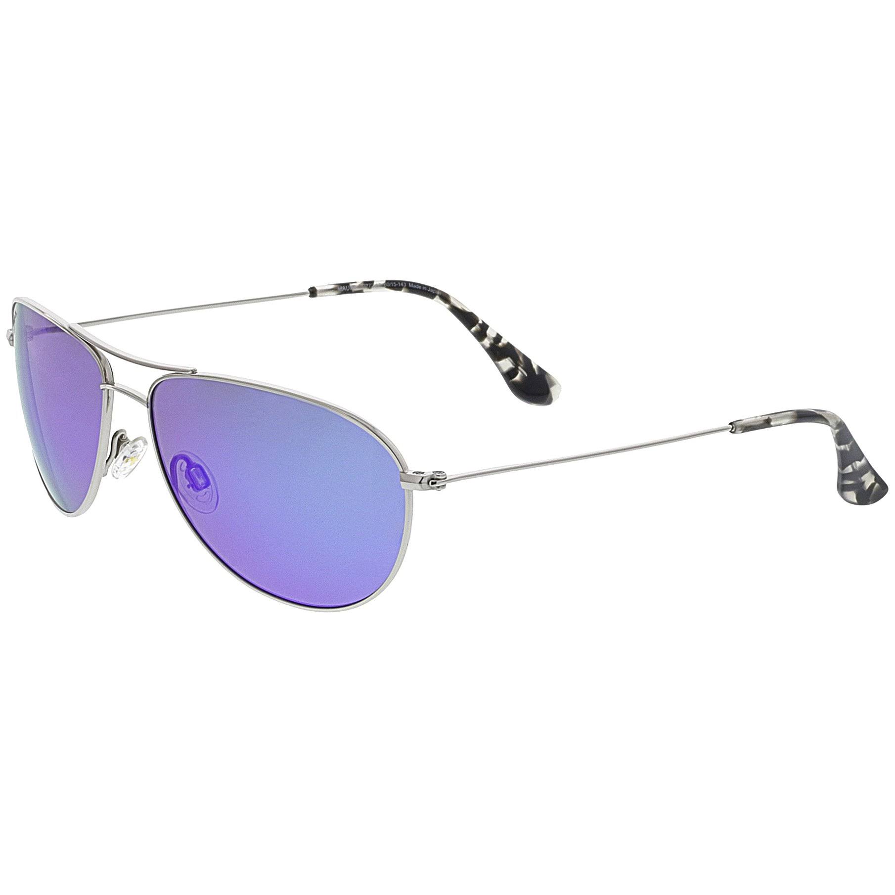 Maui Jim Sea House B772-17 Silver/ Blue Hawaii Polarized Sunglasses