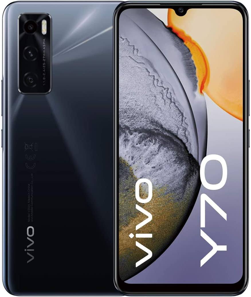 Vivo Y70, Gravity Black, 8+128GB, 6.44 inch Fullview FHD+ Display, Fingerprint Sensor, 4100mAh Battery with Qualcomm Snapdragon
