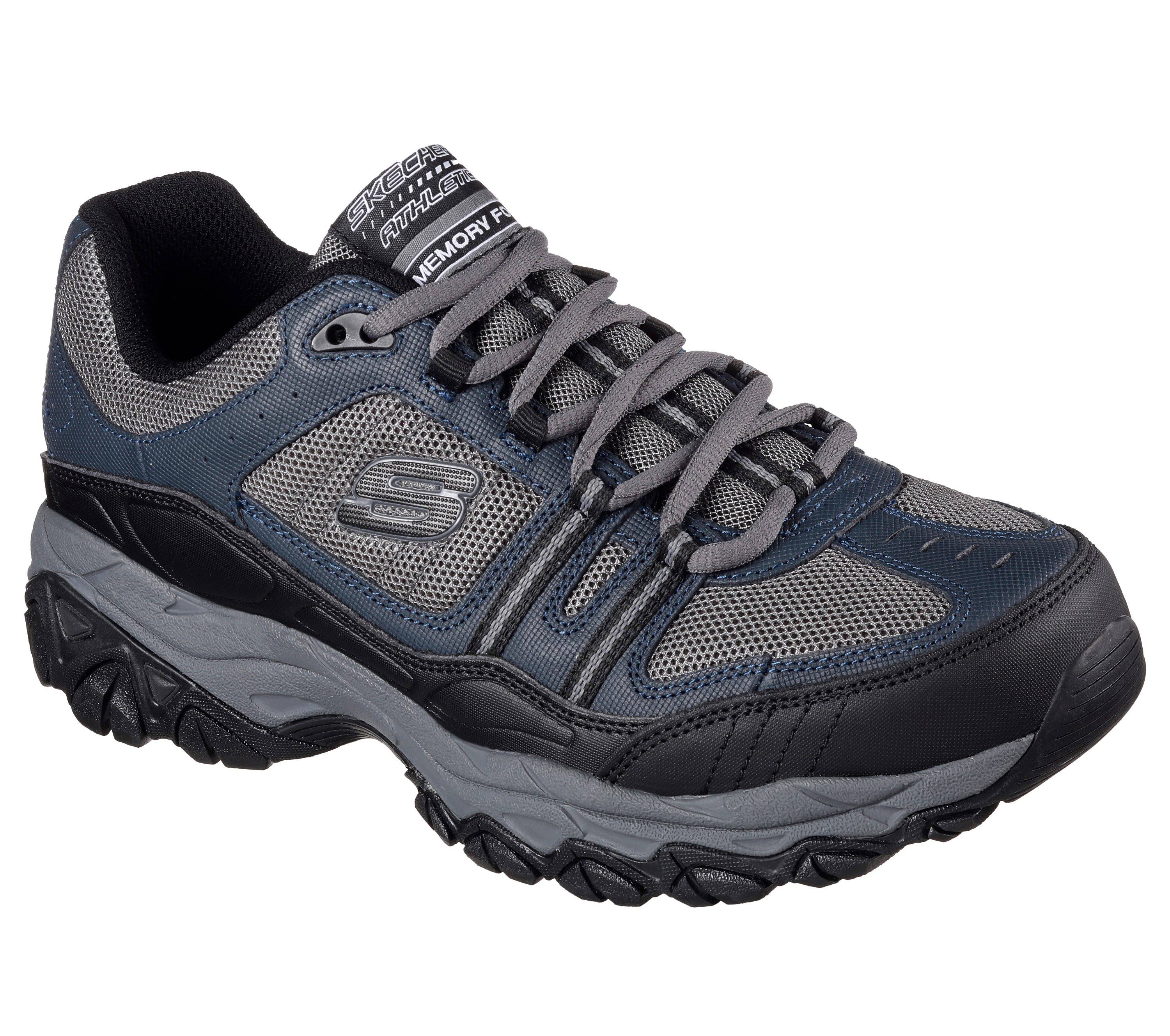 Skechers Men's After Burn Memory Fit Strike Off Sneaker, Navy/Gray
