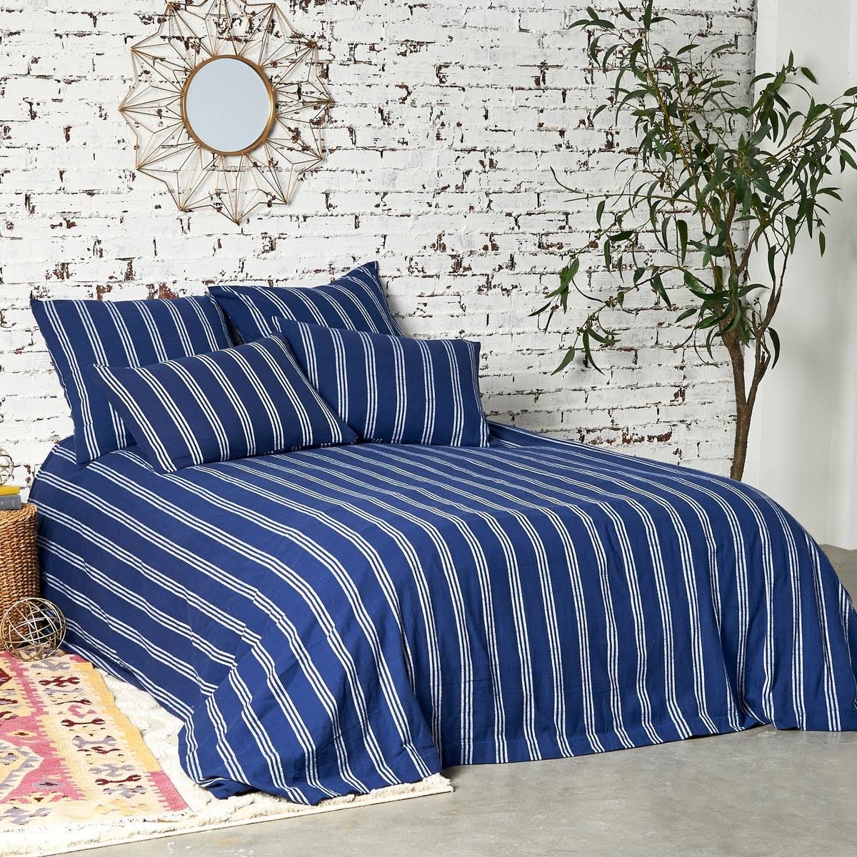 Carol u0026 Frank Perry Indigo King Duvet Cover