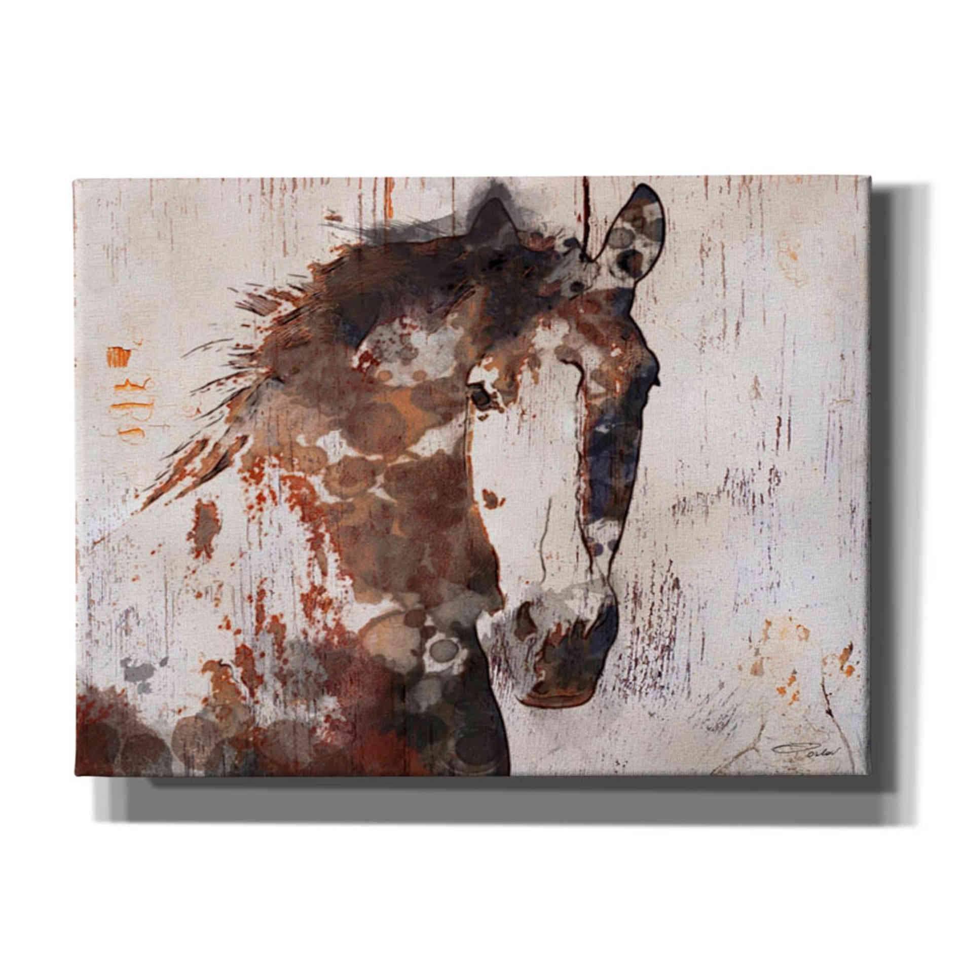 Epic Graffiti &Brown 2 Gorgeous Horse& by Irena Orlov Canvas Wall Art - 16 x 12