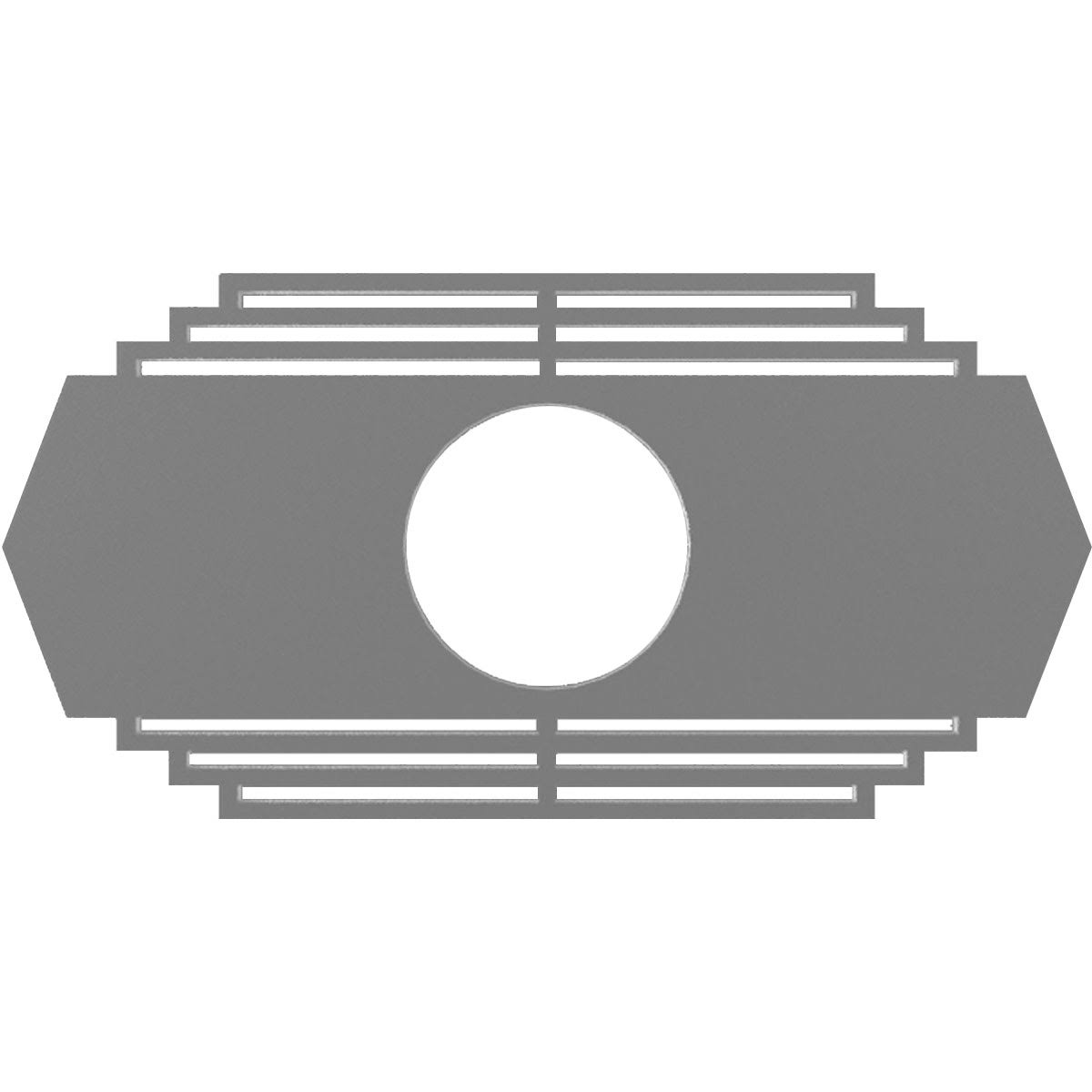 Ekena Millwork CMPP34X17CSSNI 34x22W x 17x22H x 9x22ID x 1x22P Chrysler Architectural Grade PVC Pierced Ceiling Medallion, Nicke