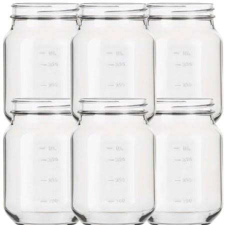 Multi Purpose Plastic Mason Jar, Regular Mouth, Gold Lids, Glass Pudding Jars, Yogurt Jars Ideal for Jam, Honey, Wedding Favors,
