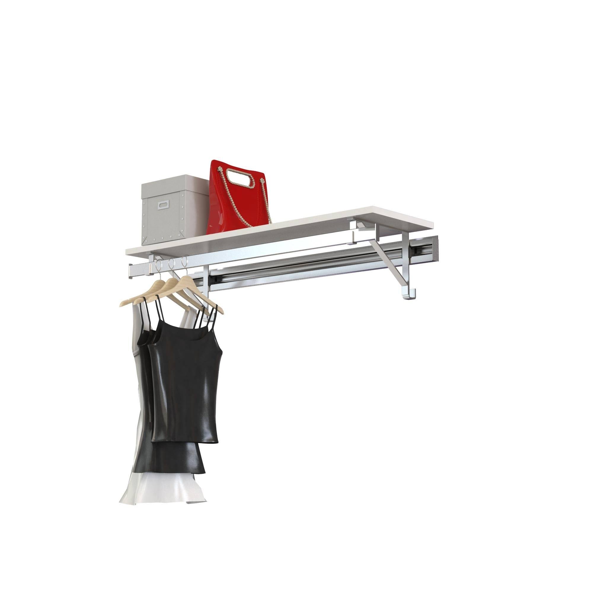 A Space Heavy Duty Closet System in Espresso and Silver