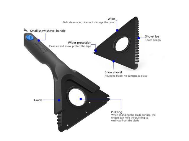 Multifunctional Snow Removal Shovel Snow Brush for Automobile Winter Snow Removal Tool Snow Scraper Deicing Scraper