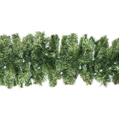 9' Pine LED Pre-Lit Garland with 100 Lights The Holiday Aisle Lighting: White