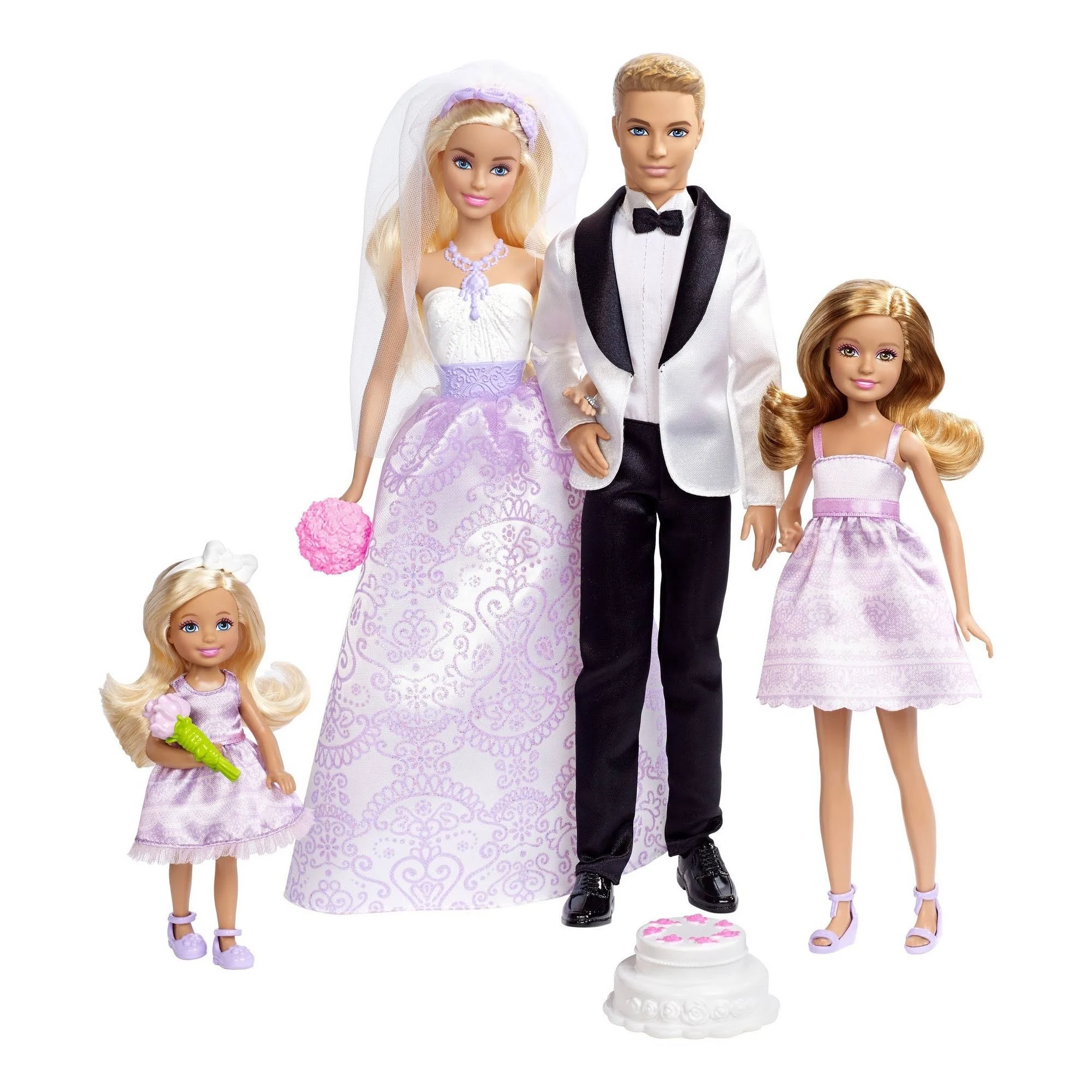 Barbie I Can Be A Bride Wedding Day Gift Set - 4 pack