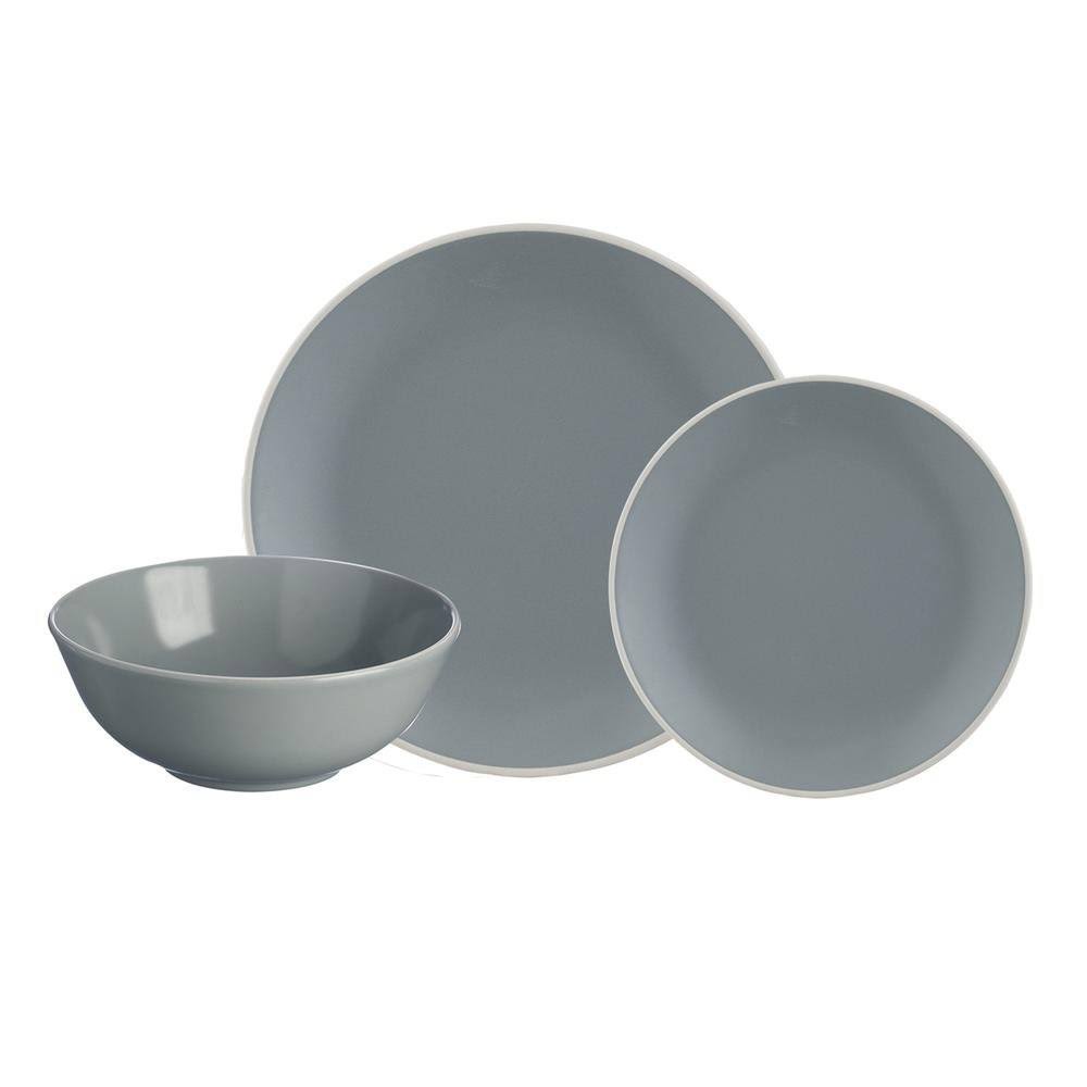 Mason Cash | Classic Collection 12-Piece Dinnerware Set - Grey