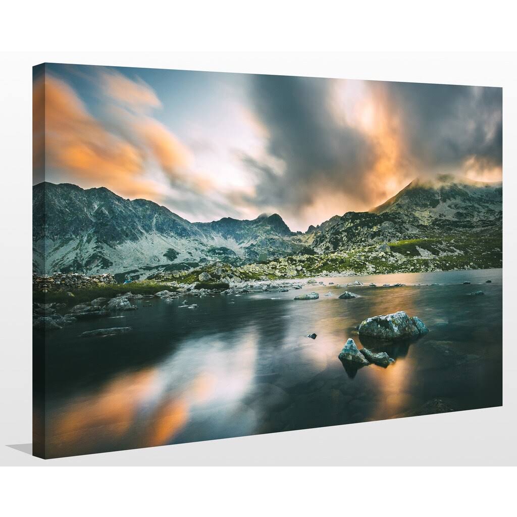 Picture Perfect International Sunset at Bucura Lake Giclee Print Canvas Wall Art, 24 Inches x 36 Inches x 1.5 Inches