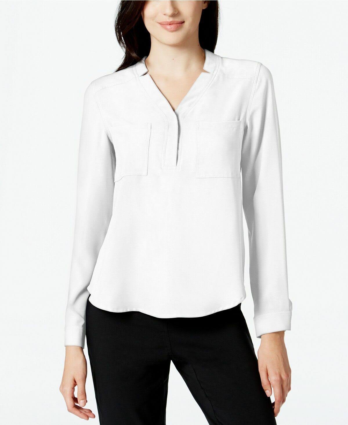Nine West Separates Long Sleeve Woven Blouse XS, Lily