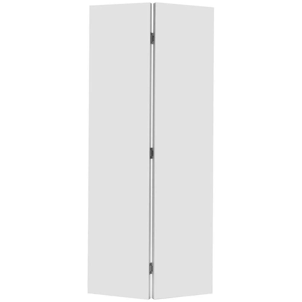 Masonite 36 in. x 80 in. Flush Hardboard Primed White Hollow-Core Smooth Composite Bi-Fold Interior Door