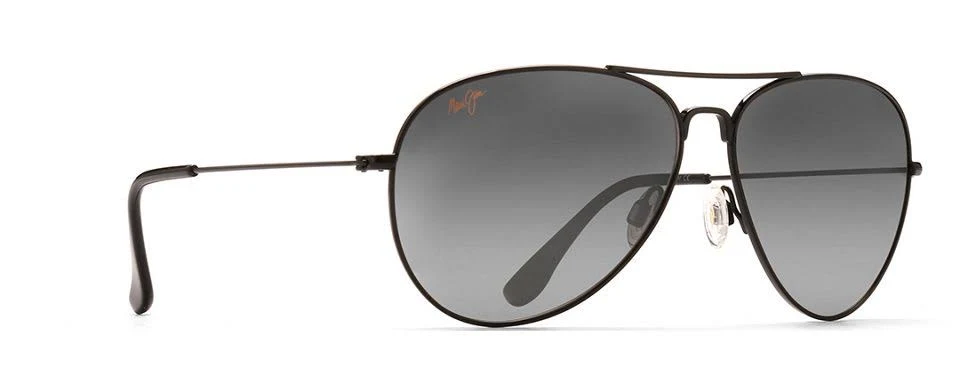 Maui Jim Mavericks Large Aviator Sunglasses Silver/Neutral Grey