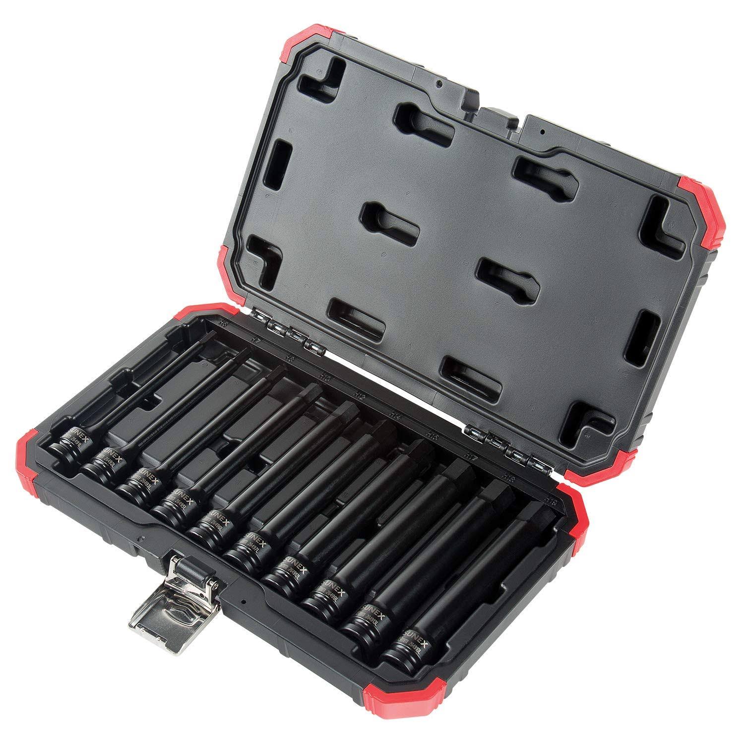 Sunex 2639L 1/2x22 Drive Long Metric Impact Hex Driver Set