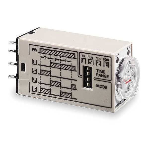 Omron H3YN-2 AC100-120 Time Delay Relay, 120VAC, 5A, DPDT, Square