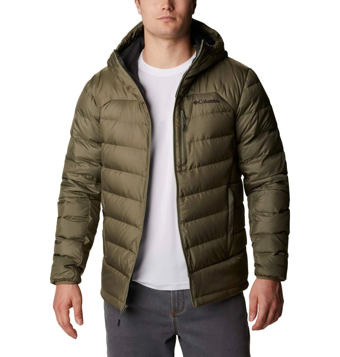 Columbia Men's Autumn Park Down Hooded Jacket Green M