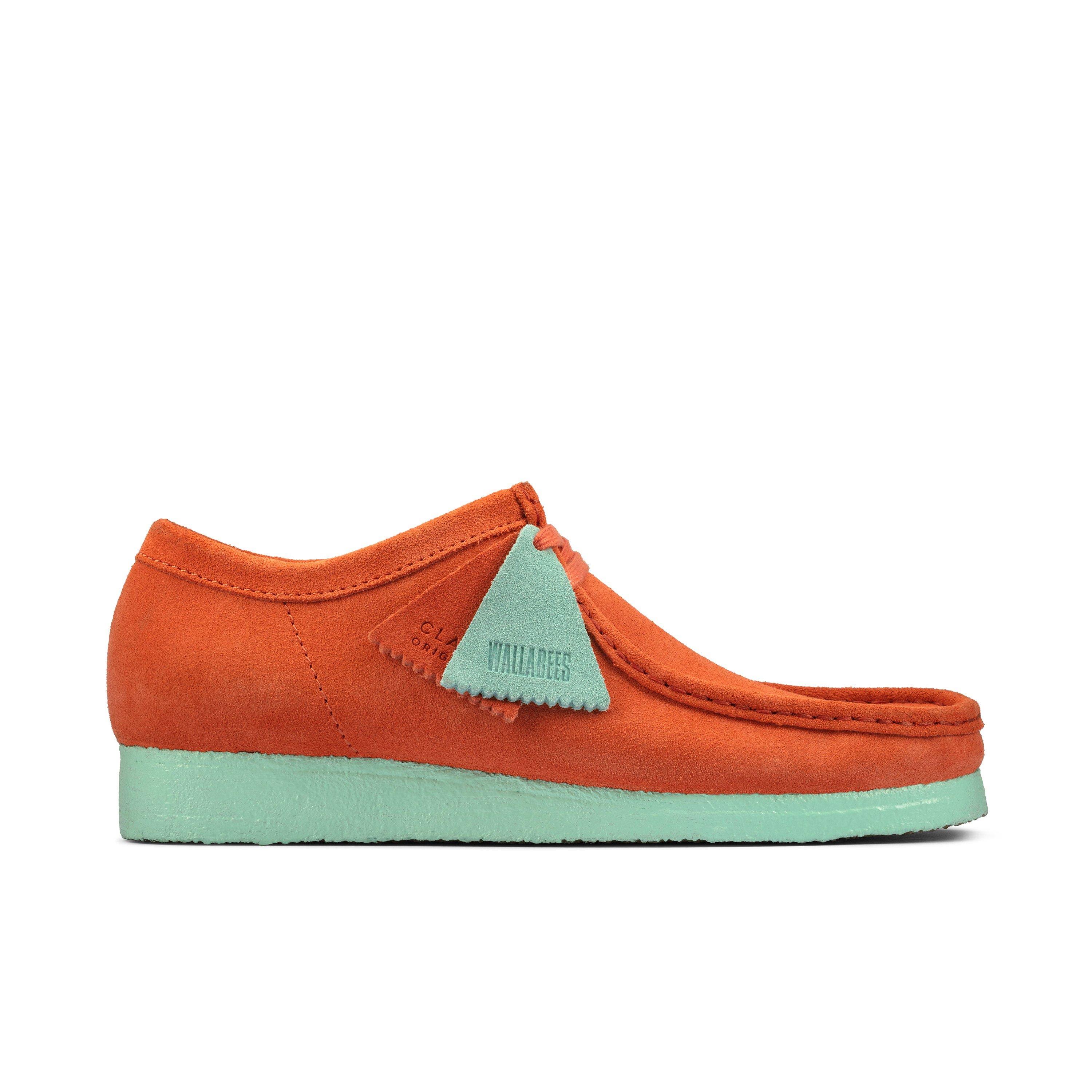 Clarks Men's Wallabee Coral/Mint Combination Orange - 9.5