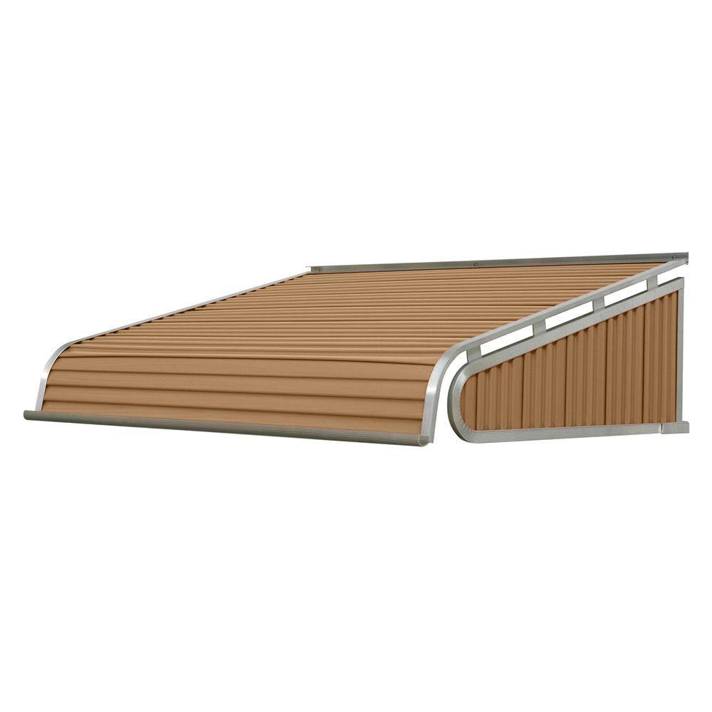 NuImage Awnings 1500 66-in Wide x 54-in Projection Mocha Tan Solid Fixed Door Awning in Brown | K150906609